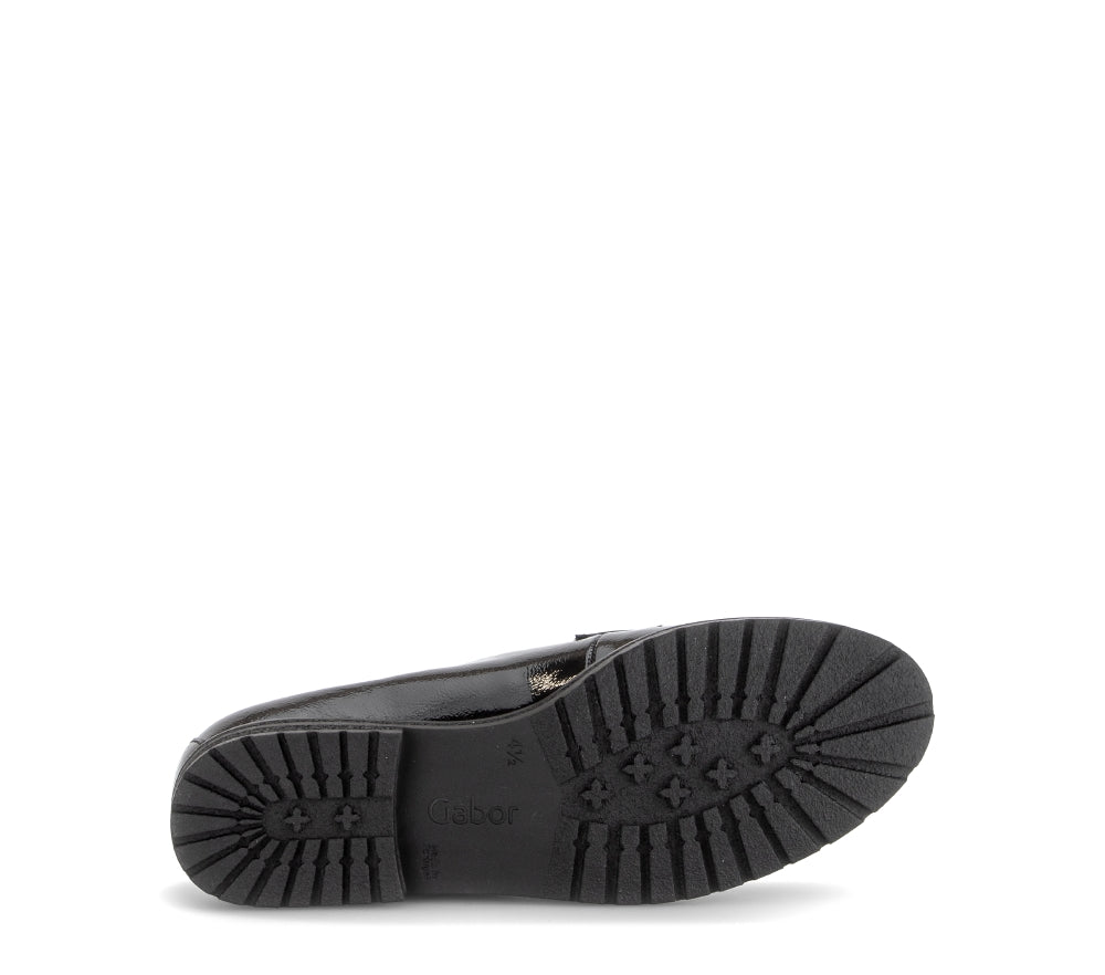 Gabor Black patent and Leo Print Loafer|400501008