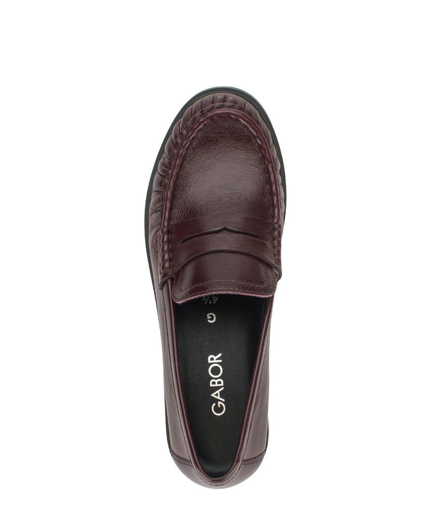 Gabor Burgundy Leather Loafer|400901002