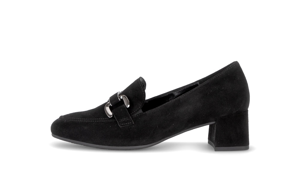 Gabor Black Suede Shoe|401202001