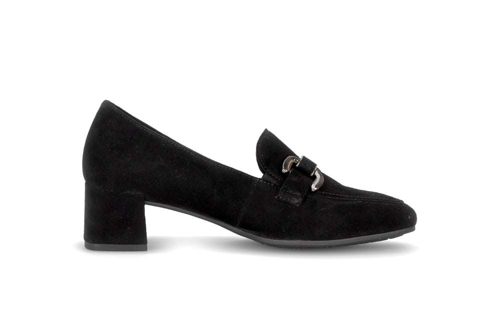 Gabor Black Suede Shoe|401202001