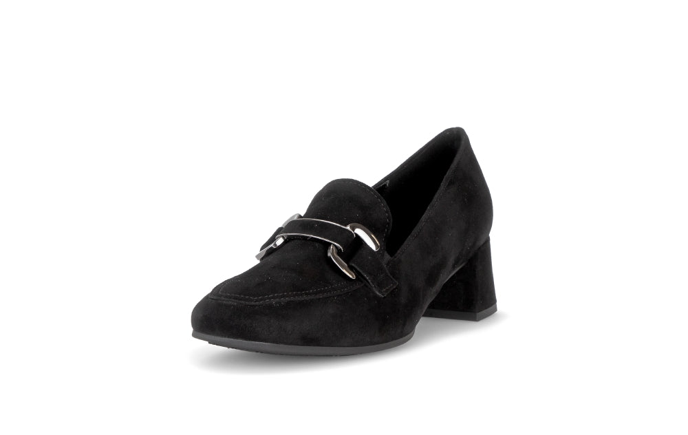 Gabor Black Suede Shoe|401202001