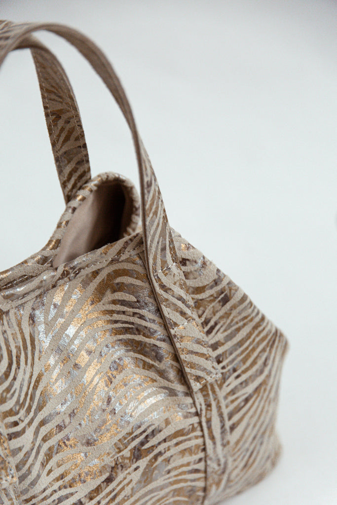 Laura Di Maggio Metallic Zebra Bag|421ZEB