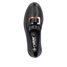 Load image into Gallery viewer, Rieker Black Loafer with Buckle|4555300
