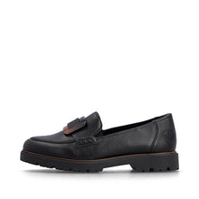 Load image into Gallery viewer, Rieker Black Loafer with Buckle|4555300

