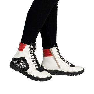 Rieker Red, White & Black Sporty Ankle Boot|4590460