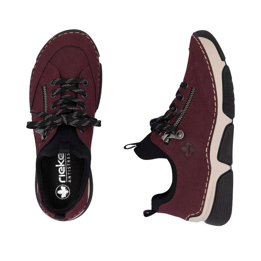 Rieker Burgundy Comfort Trainer|4597336