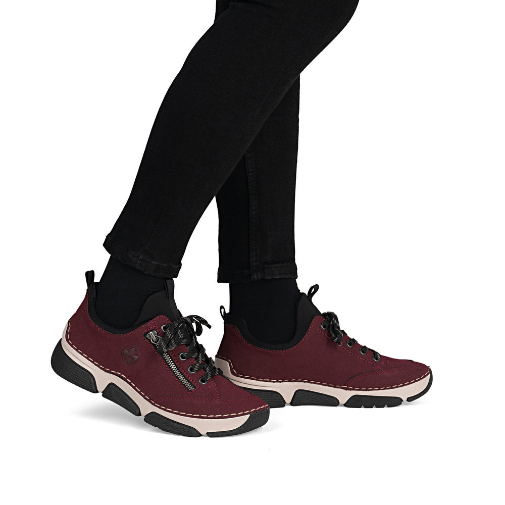 Rieker Burgundy Comfort Trainer|4597336