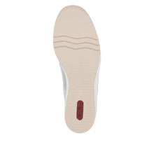 Load image into Gallery viewer, Rieker Beige &amp; White Comfort Mini Wedge Slip On|4876060W
