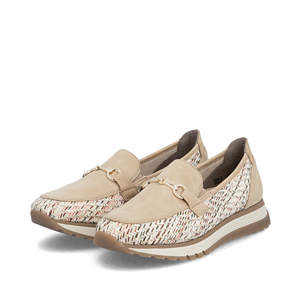 Rieker Multi Beige Comfort Wide Fit Loafer|4904262