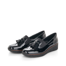 Load image into Gallery viewer, Rieker Black Patent Loafer|5375100B
