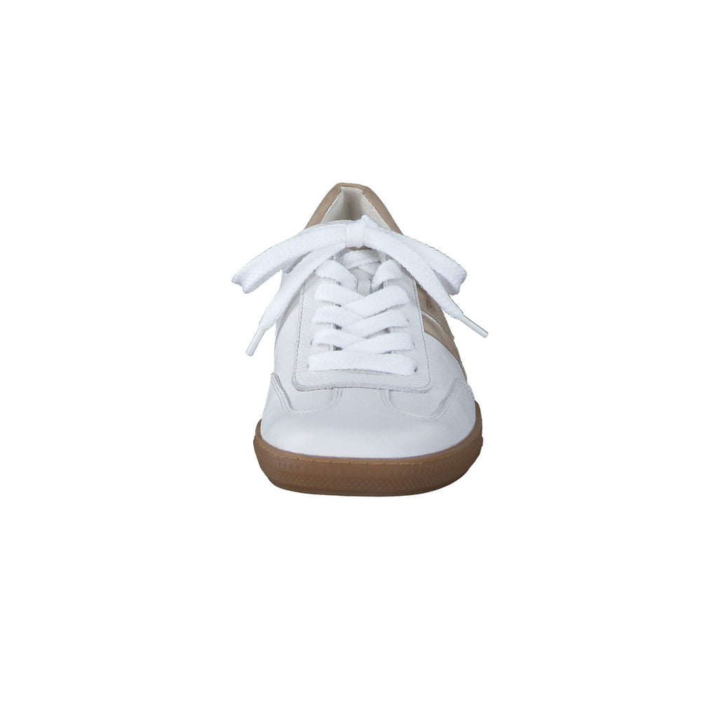 Paul Green White & Taupe Retro Trainer| 5450010