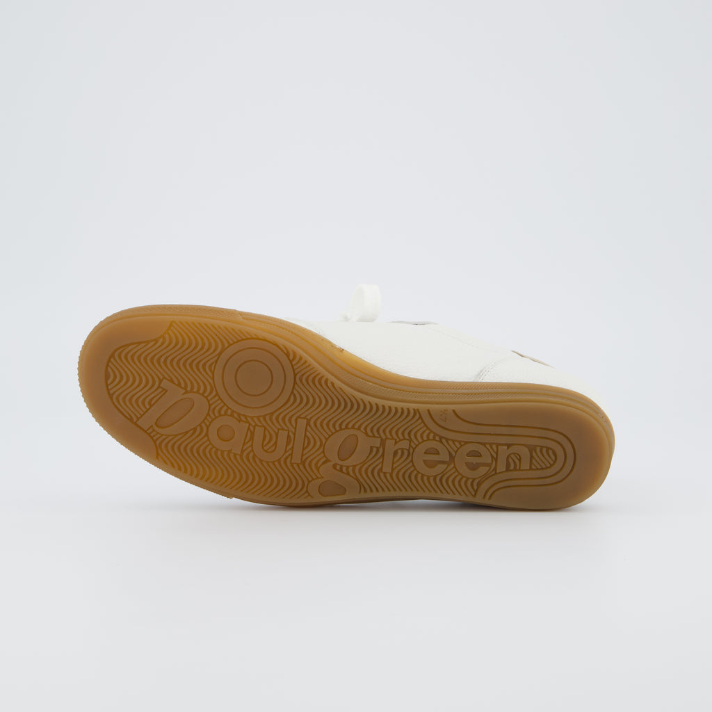 Paul Green White & Taupe Retro Trainer| 5450010