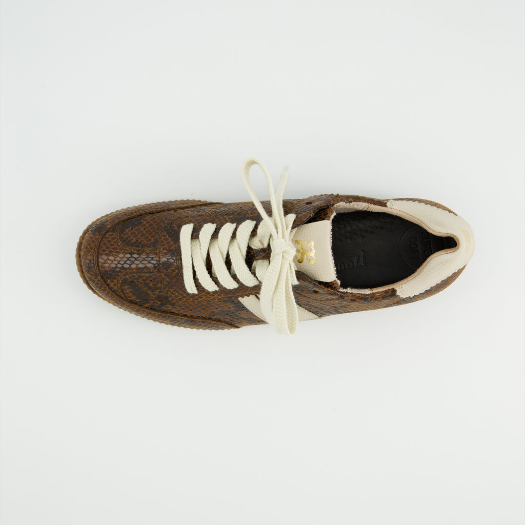 Paul Green Brown Suede Retro Trainer|5490100