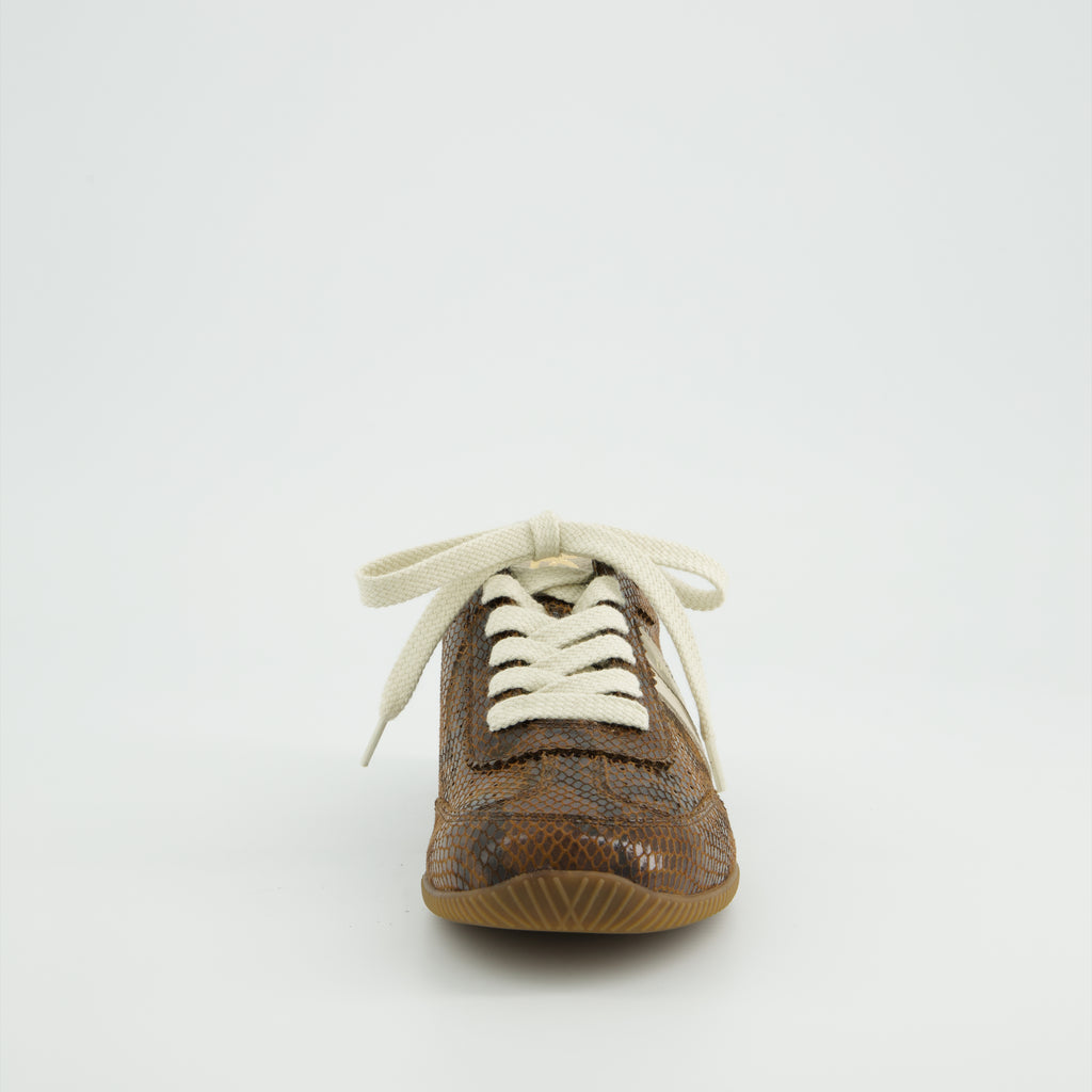 Paul Green Brown Suede Retro Trainer|5490100