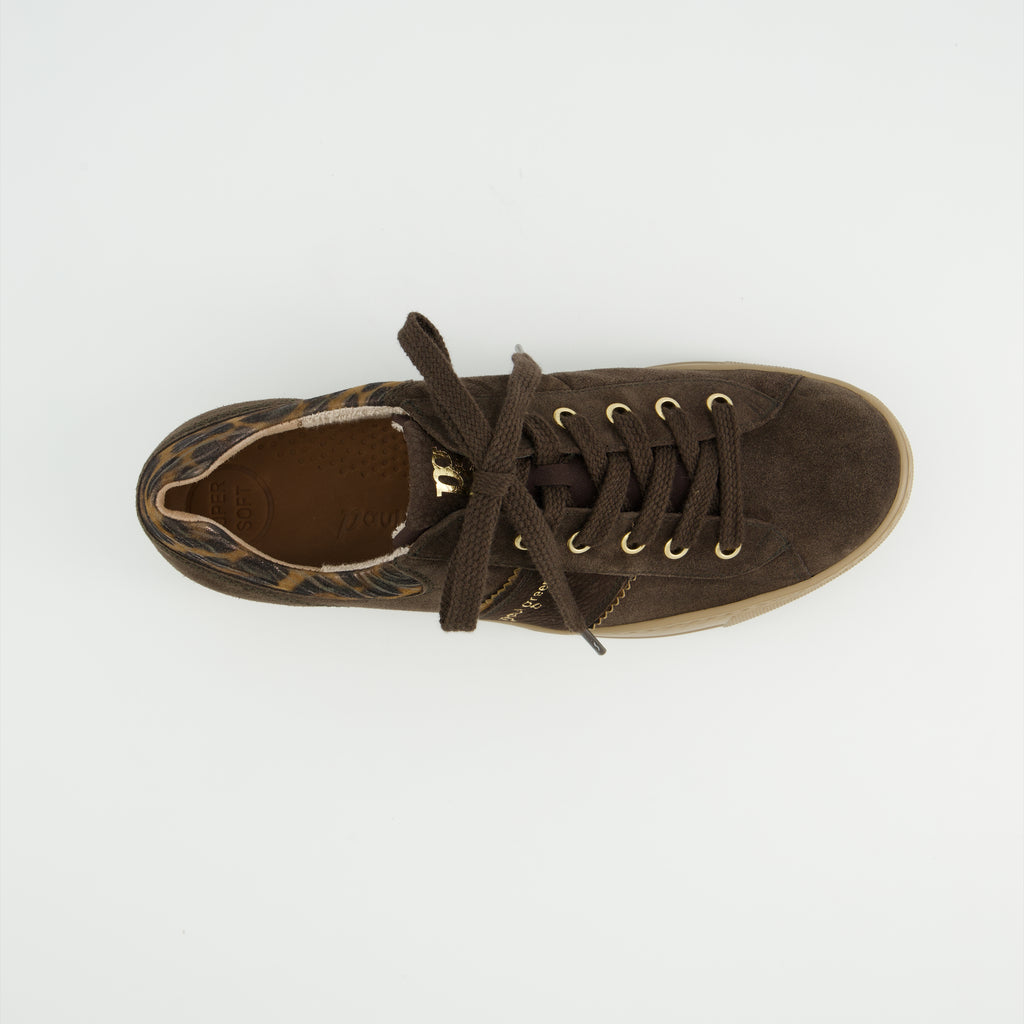 Paul Green Dark Brown Platform Trainer|5567001