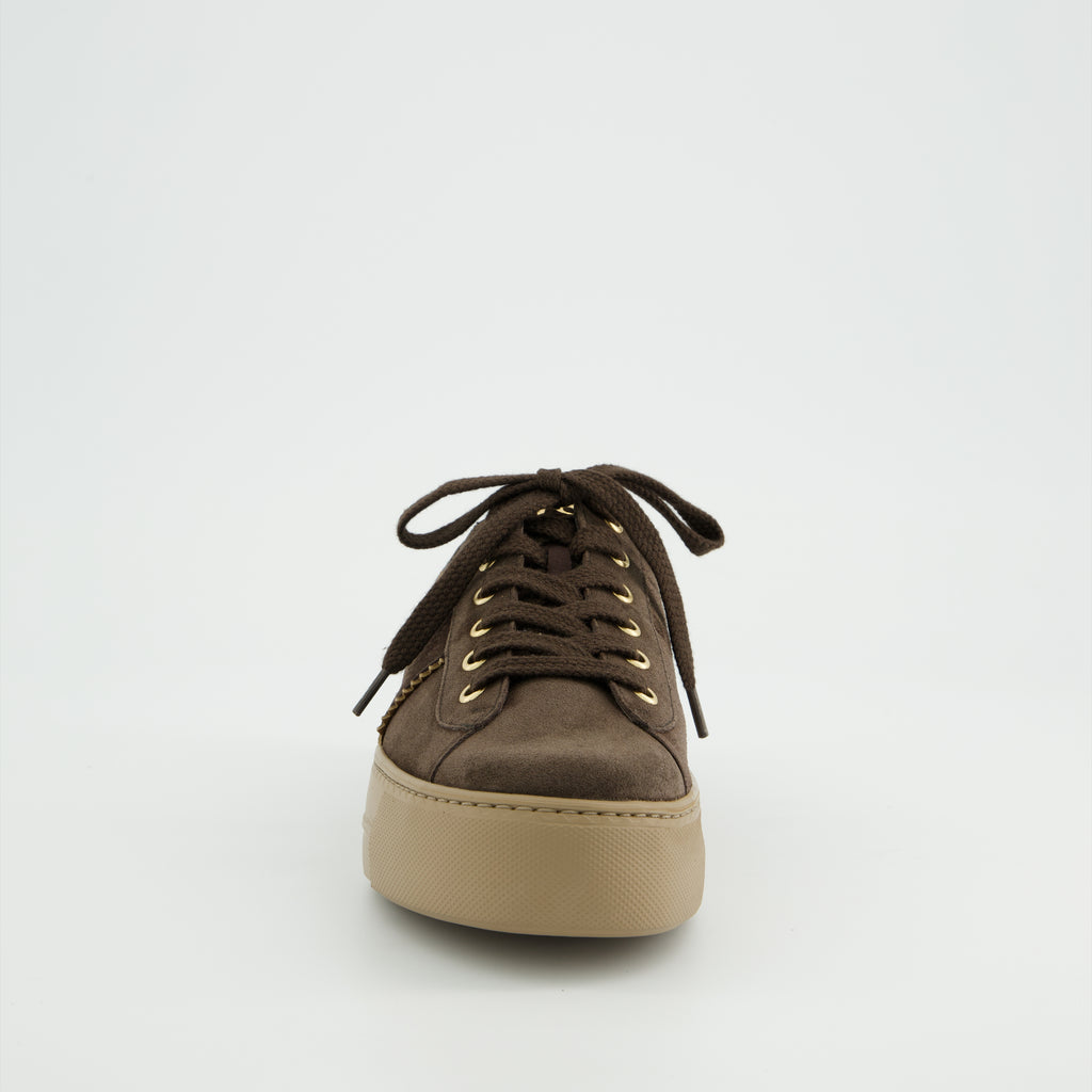 Paul Green Dark Brown Platform Trainer|5567001
