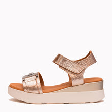 Load image into Gallery viewer, Rose gold sandal with a white sole on a white background
