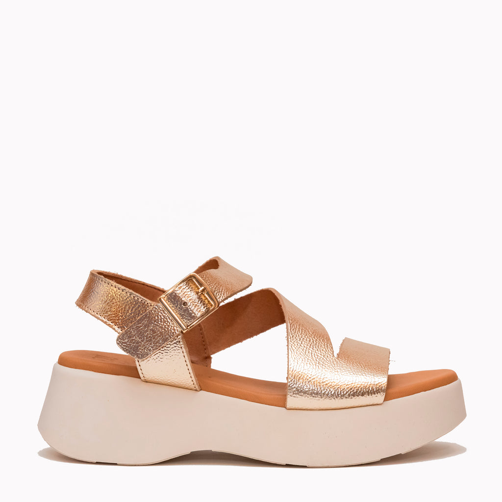 Oh My Sandals Gold Platform Sandal|5969GLD