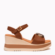 Load image into Gallery viewer, Oh My Sandals Brown Wedge Sandal|5984BRN
