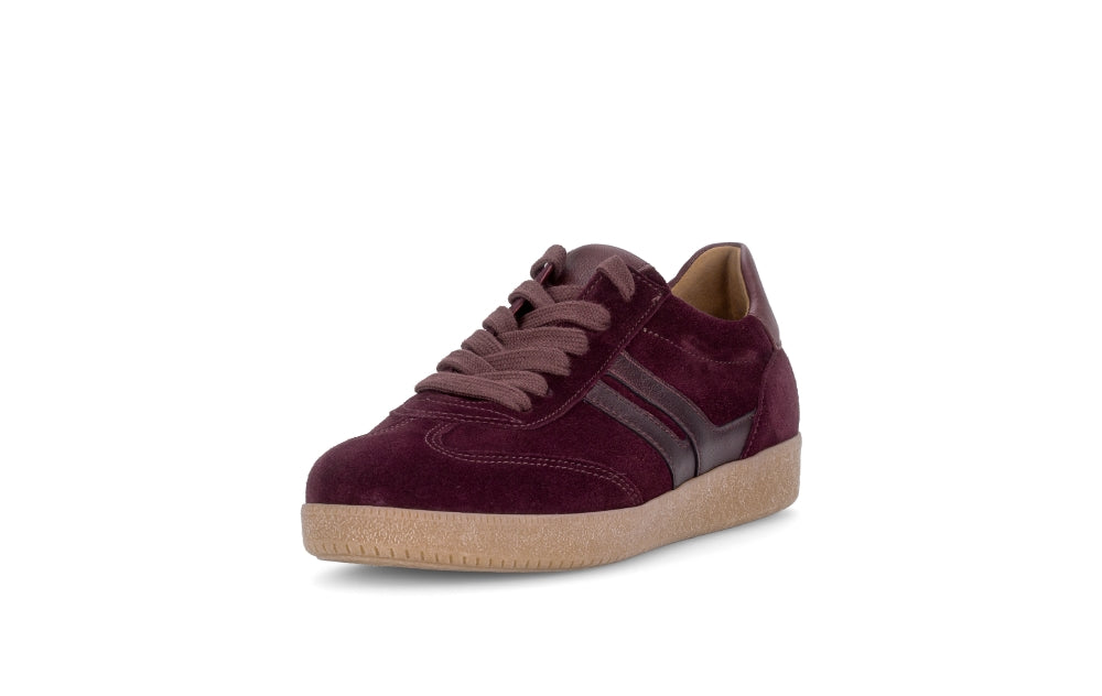 Gabor Burgundy Suede Trainer|601101002