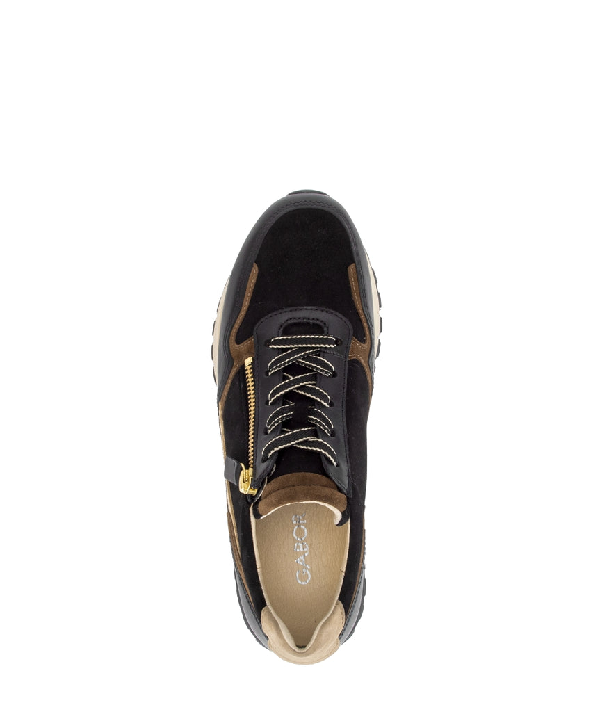 Gabor Extra Wide Fit Brown Multi Trainer|602901002