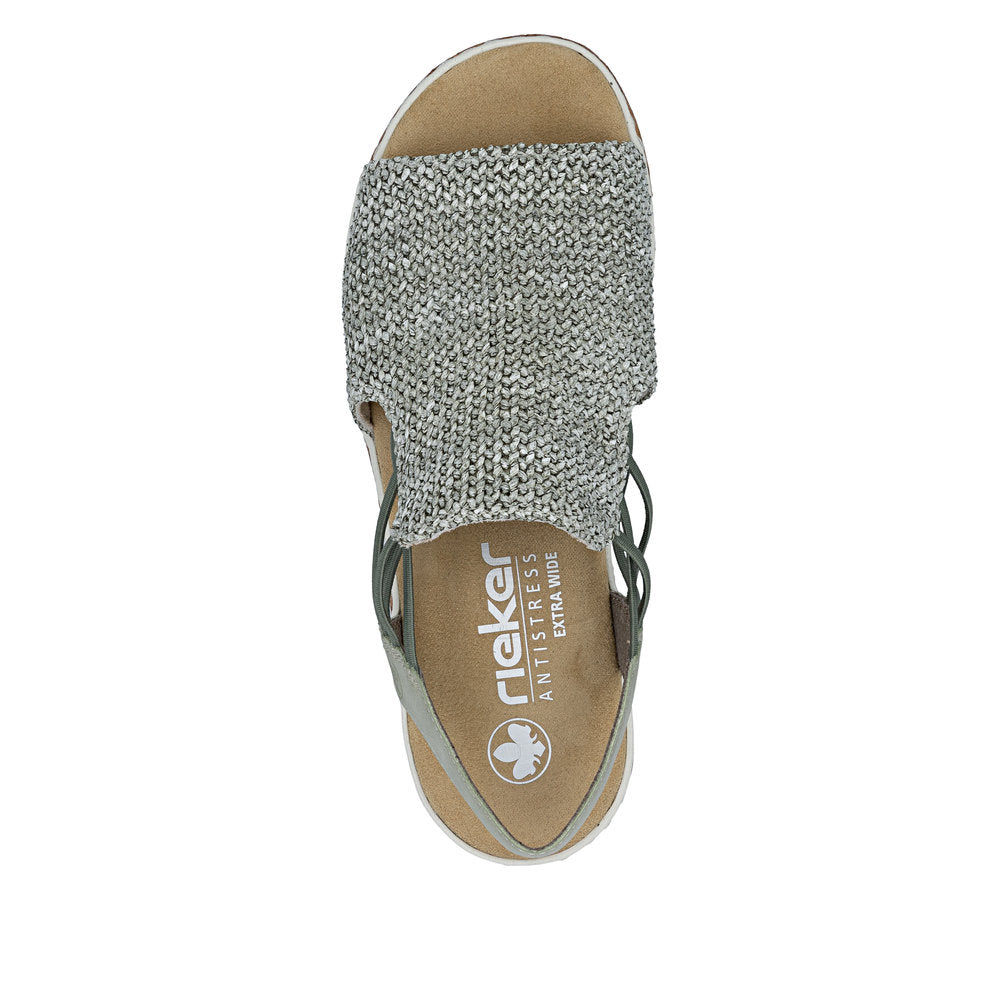 Rieker Green Sage Wedge Sandal|6274152