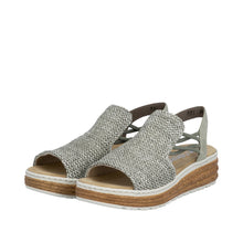 Load image into Gallery viewer, Rieker Green Sage Wedge Sandal|6274152
