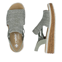 Load image into Gallery viewer, Rieker Green Sage Wedge Sandal|6274152
