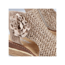 Load image into Gallery viewer, Rieker Beige Woven Wedge Sandal|6379160B
