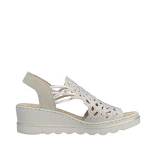 Load image into Gallery viewer, Rieker Beige Wedge Comfort Sandal|6746562
