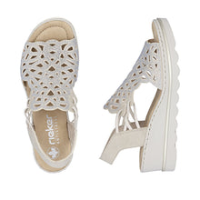 Load image into Gallery viewer, Rieker Beige Wedge Comfort Sandal|6746562

