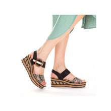 Load image into Gallery viewer, Rieker 6817600 - Mini Wedge Sandal

