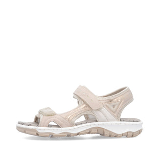 Pink sandal with white sole on a white background