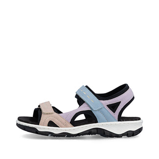 Multicolored sandal on a white background