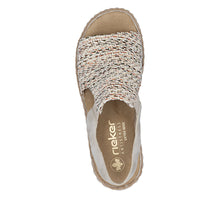 Load image into Gallery viewer, Rieker Wide Fit Comfort Wedge Sandal|69276600
