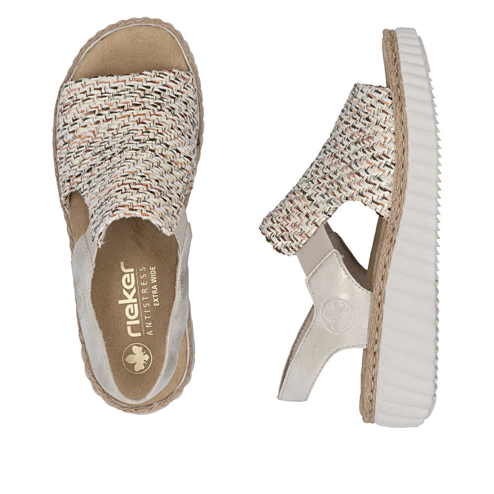 Rieker Wide Fit Comfort Wedge Sandal|69276600