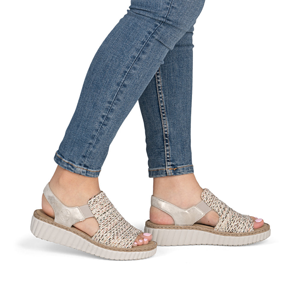 Rieker Wide Fit Comfort Wedge Sandal|69276600