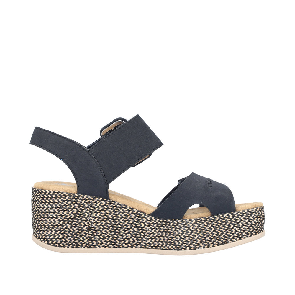 Rieker Navy Wedge Sandal|6945014
