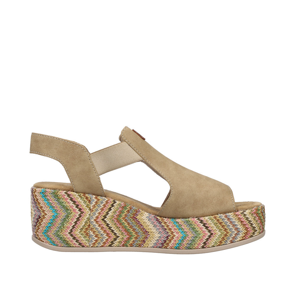 Rieker Brown Platform Sandal|6947260