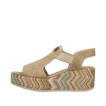 Load image into Gallery viewer, Rieker Brown Platform Sandal|6947260
