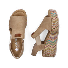 Load image into Gallery viewer, Rieker Brown Platform Sandal|6947260
