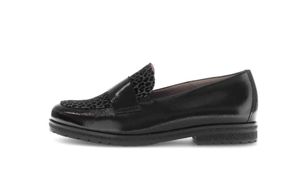 Gabor Black Wide Black Loafer|7204227, autumn winter 2025