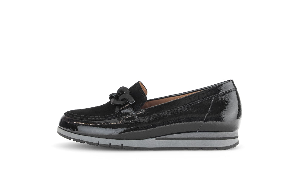 Gabor Wide Fit Black Loafer|7241587, autumn winter 2025