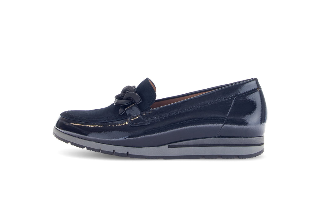 Gabor Navy Wide Fit Loafer|7241596