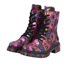 Load image into Gallery viewer, Floral patterned boots on a white background
