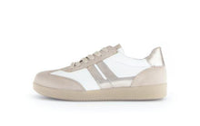 Load image into Gallery viewer, Gabor White and Metallic Gold Trainer|7330012, autumn winter 2025

