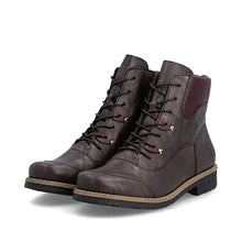 Load image into Gallery viewer, Rieker Brown &amp; Burgundy Ankle Boot|7351026
