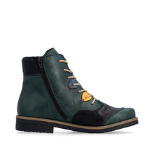 Load image into Gallery viewer, Rieker Green and Black Ankle Boot|7351090B
