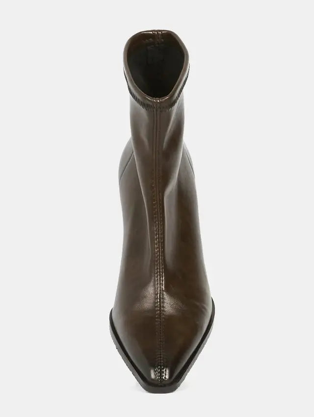 Miss Elastic Brown Ankle Boot|7537651MA