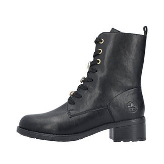 Rieker Black Jewel Adornments Laced Ankle Boot|7543200